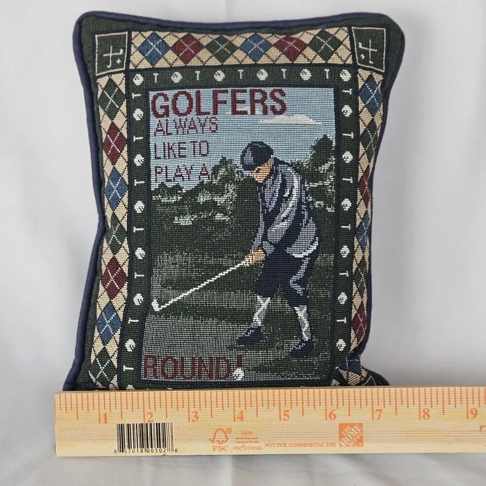 Vintage Needlepoint Tapestry Pillow 